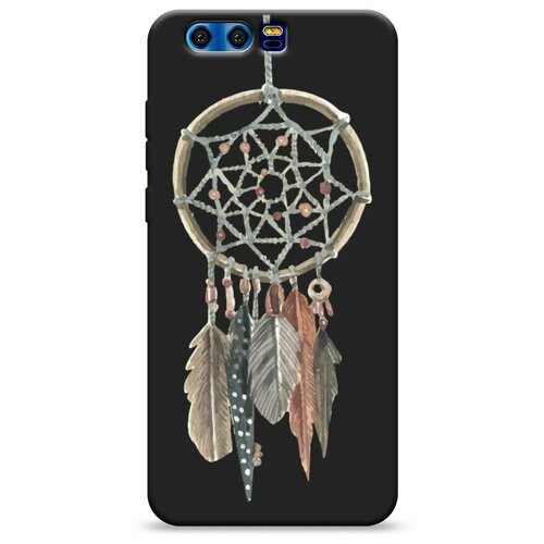 фото Матовый силиконовый чехол "ловец снов с перьями" на honor 9 / хонор 9 case place