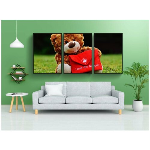 фото Набор модулных постеров для интерьера "тедди, день матери, любовь" 60x90 см. в тубусе, без рамки lotsprints