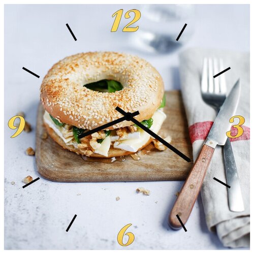 фото Svs настенные часы svs 3501734 kitchen бутерброд с орехами