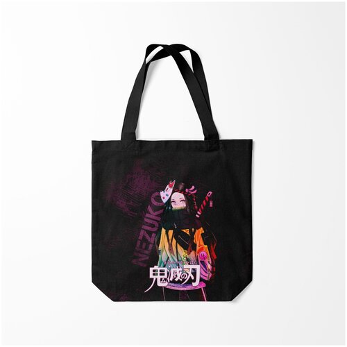 фото Сумка-шоппер / 40х40 см / аниме / клинок рассекающий демонов незуко камадо kimetsu no aiba burnettie