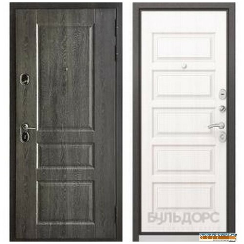Дверь Бульдорс Standart 90 PP Дуб графит 9SD-2 / Светлый матовый 9S-108