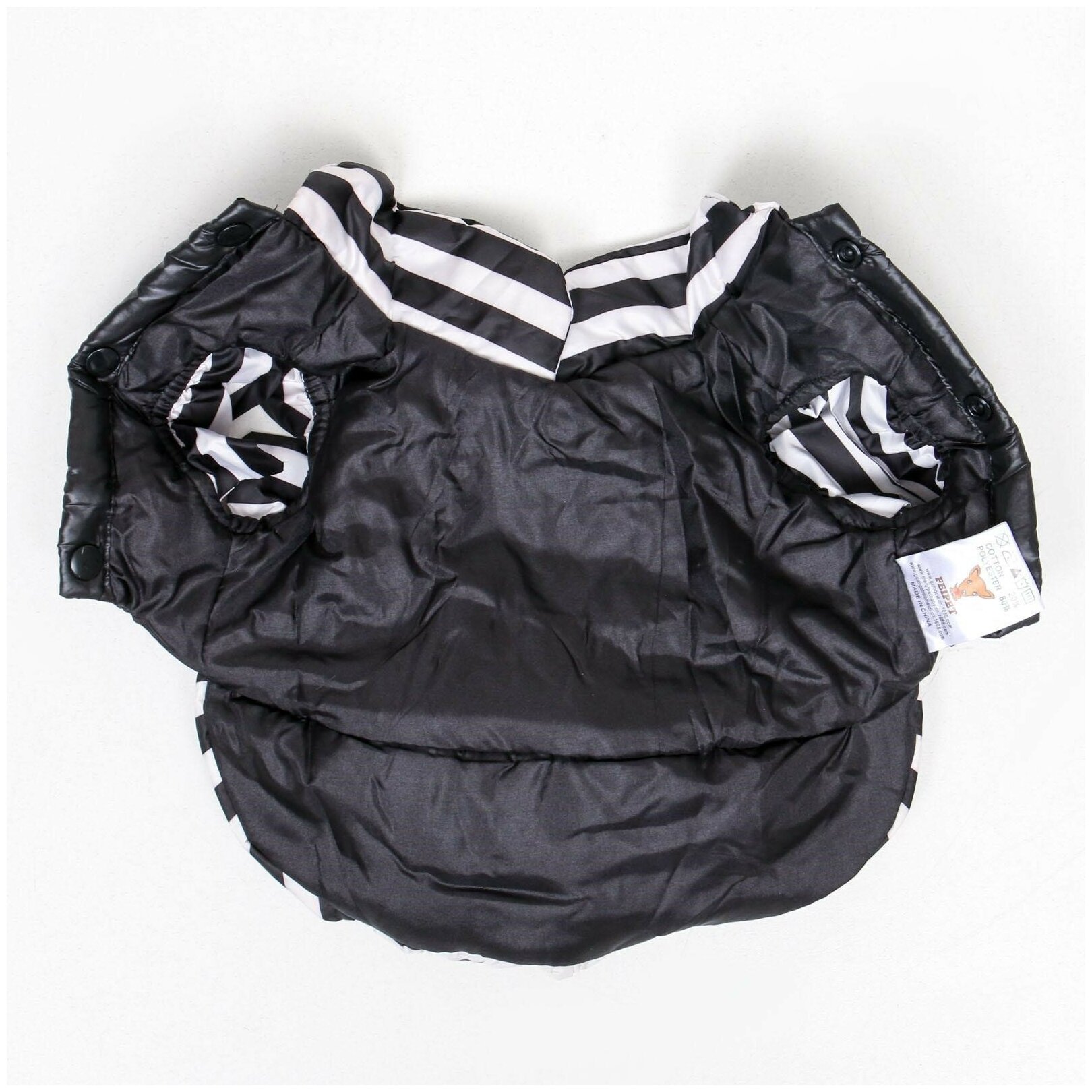 Куртка для собак с воланами,размер 6 (ДС 43,ОШ 44, ОГ 60 см), чёрная - фотография № 8