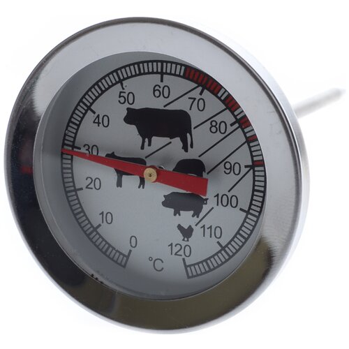 Механический кухонный термометр, от 0°С до 120°С , длина зонда 10 см.