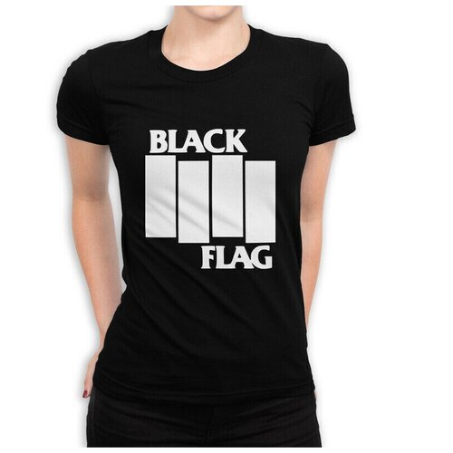 Футболка DreamShirts Black Flag Женская черная L