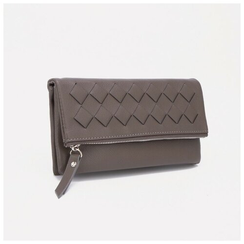 фото Кошелёк на магнитах, цвет серый