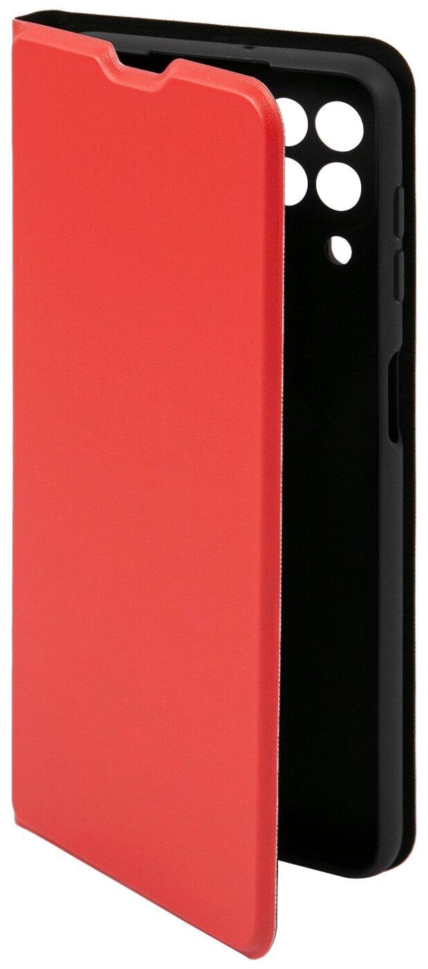 Защитный чехол-книжка с застежкой на магнитах на Samsung Galaxy A22 4G /Самсунг Гэлэкси А22 Искуcственная кожа красный
