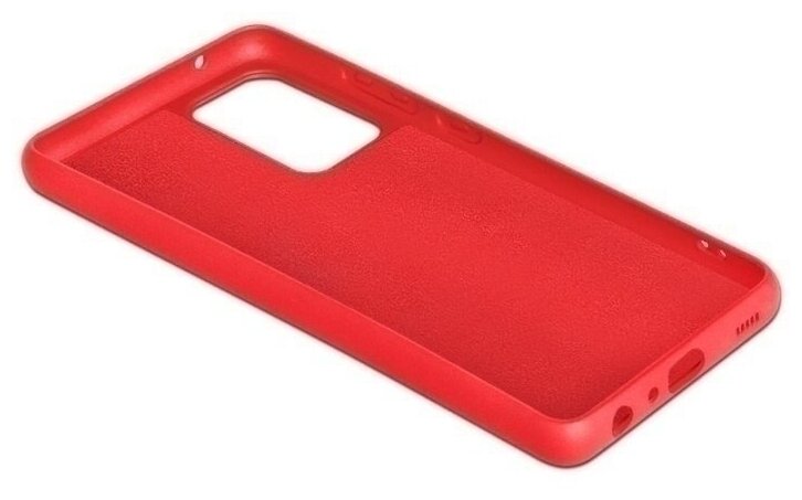 Чехол-накладка с микрофиброй для Samsung Galaxy A52 SM-A525F (red) DF - фото №6