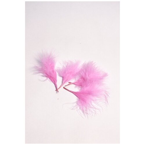 Пух для декорации цвет розовый с палочкой 12 см 599₽