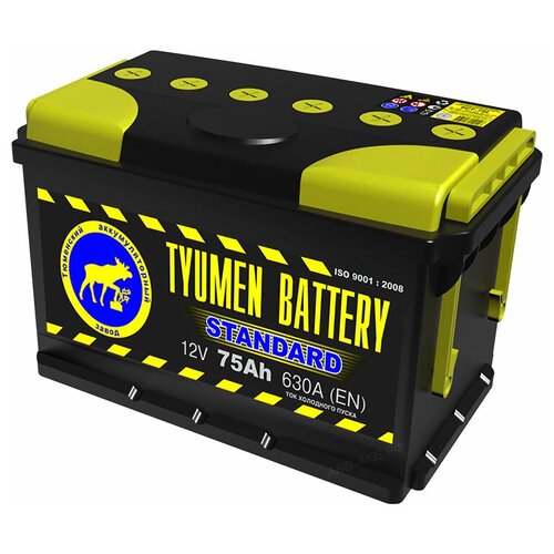 фото Аккумулятор тюмень стандарт 6ct-75r 75 о/п tyumen battery