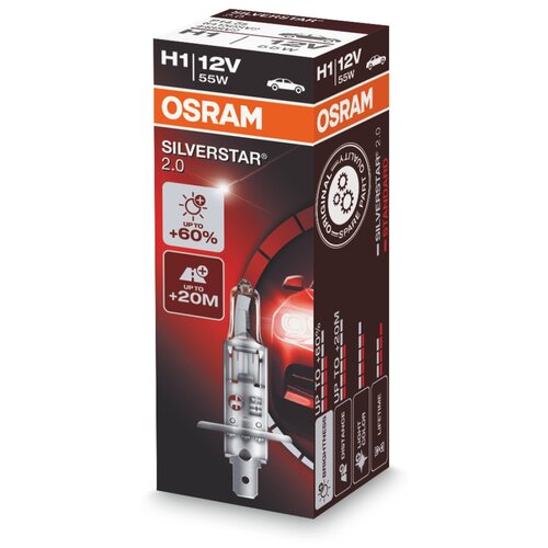 Галогенная лампа Osram H1 (55W 12V) SILVERSTAR 2.0 1шт