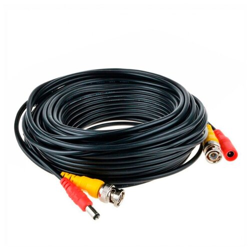 кабель комбинированный bnc dc bnc dc 5 метров удлинитель для видео устройств кабель для видеонаблюдения черный Кабель комбинированный для видеонаблюдения BNC/DC-BNC/DC, 10 метров, 2 шт.