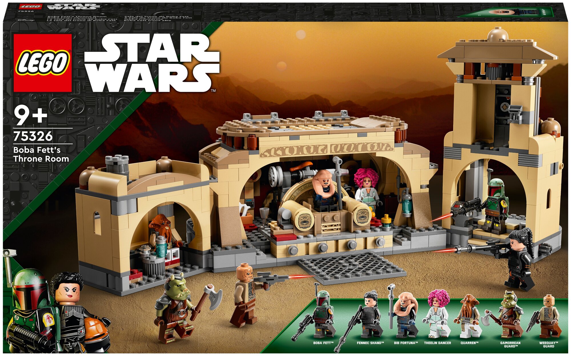 Конструктор LEGO Star Wars 75326 Тронный зал Бобы Фетта, 732 дет.