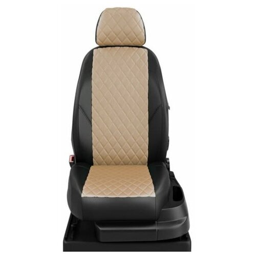 фото Чехлы для volkswagen golfplus 1, 2 2005-2014 экокожа черный, бежевый автолидер vw28-0206-ec04-r-bge avtolider1