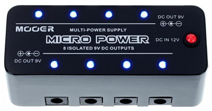 Mooer Micro Power мини-педаль разветвитель питания на 8 эффектов (9В)