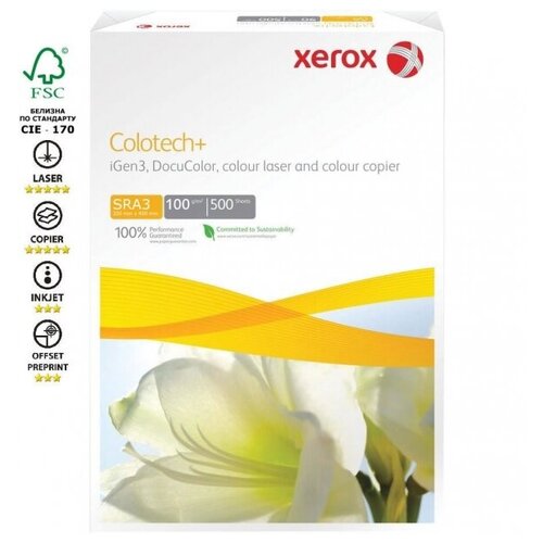 бумага xerox 003r98845 Бумага XEROX Colotech+ немелованная SRA3 (320 x 450 мм) 100 г/м2, 500 листов, 003R98845