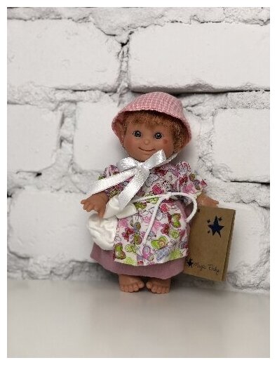 Кукла Lamagik "Домовёнок", девочка, в розовом, 18 см, арт. 151-1