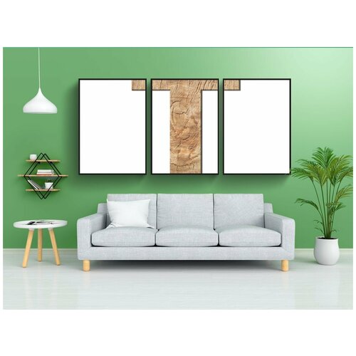 фото Набор модулных постеров для интерьера "письма, abc, древесина" 60x90 см. в тубусе, без рамки lotsprints