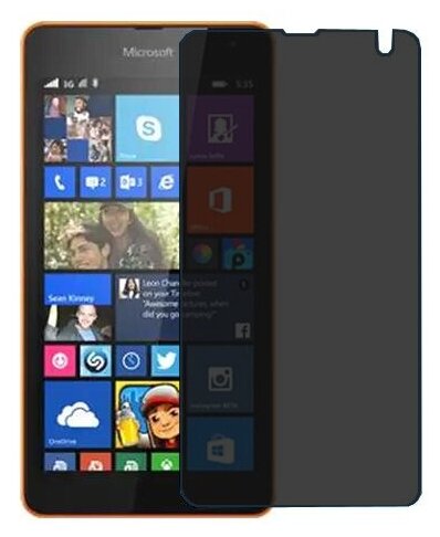 Microsoft Lumia 535 Dual SIM защитный экран пленка гидрогель конфиденциальность (силикон) Одна штука