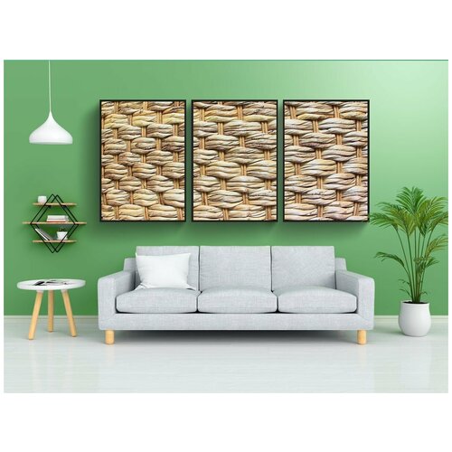 фото Модульный постер "корзина, плетеный, задний план" 180x90 см. из 3х частей в тубусе, без рамки lotsprints