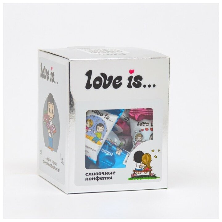 Сливочные жевательные конфеты Love is микс вкусов серебрянная серия 105 гр - фотография № 19