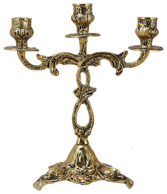Канделябр "Ласу" на 3 свечи 24 х 22 х 12 см (Belo de Bronze BP-14043-D)