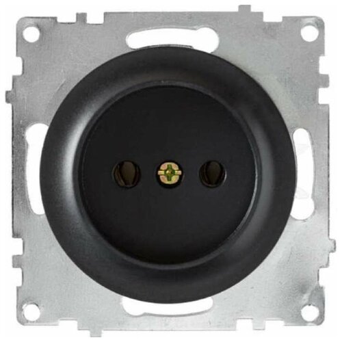 Механизм розетки 1-м СП Florence без заземл. черн. OneKeyElectro 2172812, 1шт