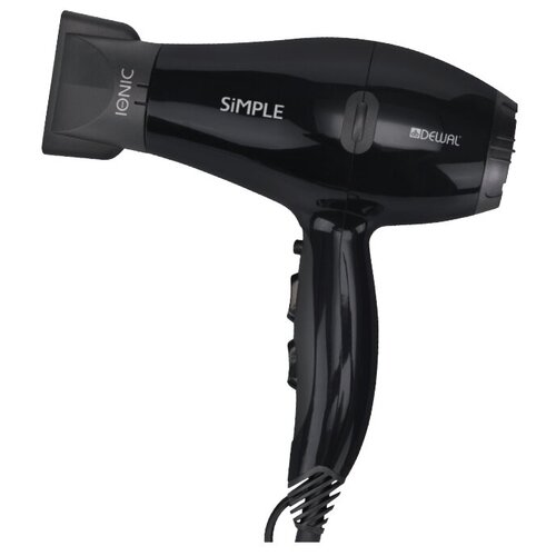 Dewal Фен DEWAL Simple черный вес 550гр размер 17см 2000 Вт ионизация 2 нас провод 3м 219000₽