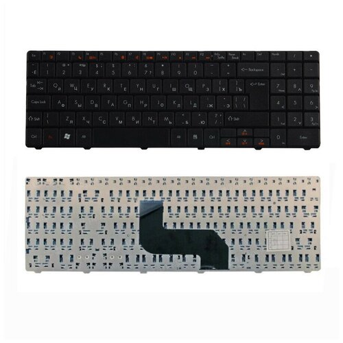 Клавиатура для Packard Bell EasyNote TJ65, MS2288, TJ76, LJ75, LJ67 (MP-07F33SU-4424H, MP-07F33SU-698, черная) клавиатура для ноутбука packard bell mp 07f33su 4424h