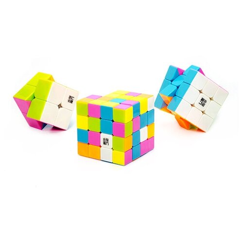 Набор кубиков Рубика для спидкубинга YJ 2x2x2-4x4x4 Yulong SET Пастельные тона