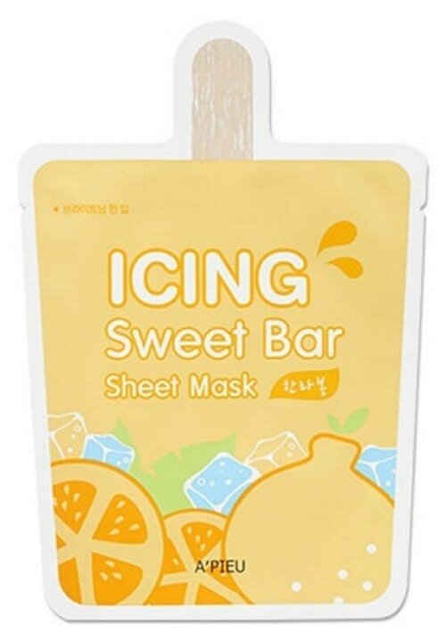APIEU Маска тканевая с экстрактом мандарина Icing Sweet Bar Sheet Mask Hanrabong