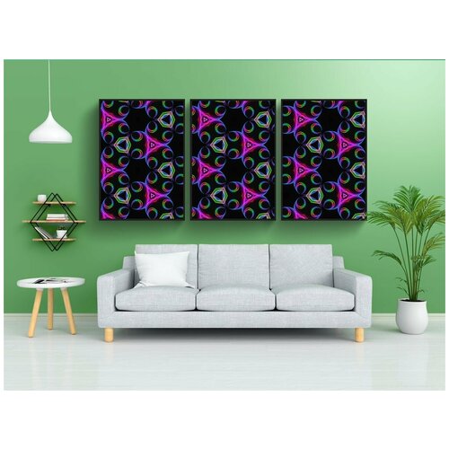 фото Набор модулных постеров для интерьера "задний план, обои на стену, шаблон" 60x90 см. в тубусе, без рамки lotsprints