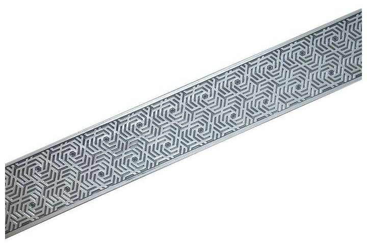 Декоративная планка Арабеска, длина 350 см, ширина 7 см, цвет серебро/графит Магеллан 7376830 . - фотография № 1
