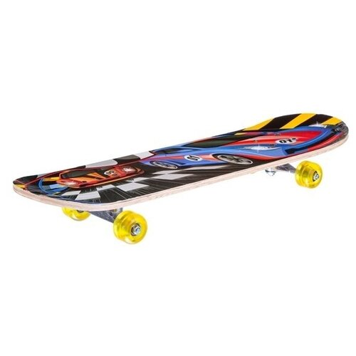 фото Скейтборд деревянный с принтом, колеса pu без света, стойка: металлическая, размер платформы: 71*20 см игротрейд