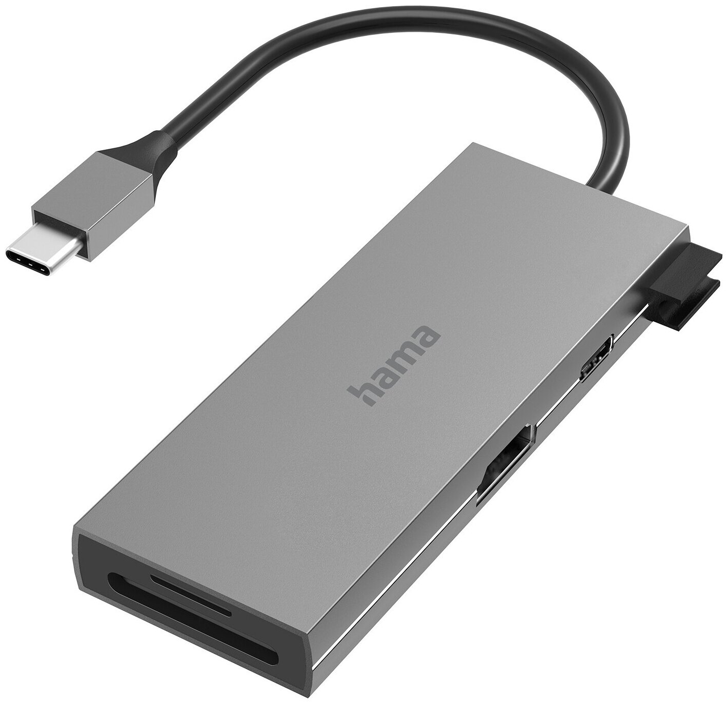 Разветвитель USB-C Hama H-200110 6 порт. серый (00200110)