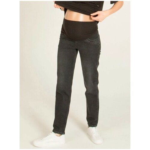 фото Euromama джинсы euromama 1412 бойфренды на живот т-серые для беременных (s)