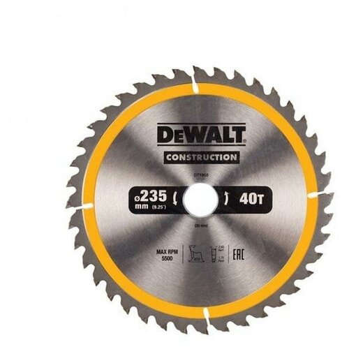 фото Диск пильный dewalt по дереву 235х30х40 dt1955