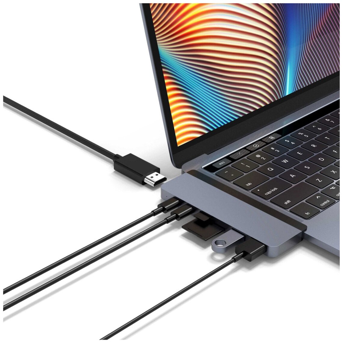 Адаптер HyperDrive DUO 7-in-2 Hub для USB-C Silver