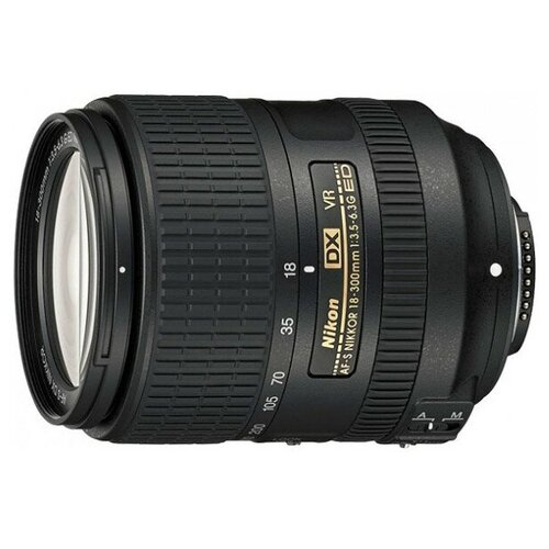 объектив nikon af s dx nikkor 35mm f 1 8g Объектив Nikon AF-S DX Nikkor ED VR (JAA821DA) 18-300мм f/3.5-6.3 черный