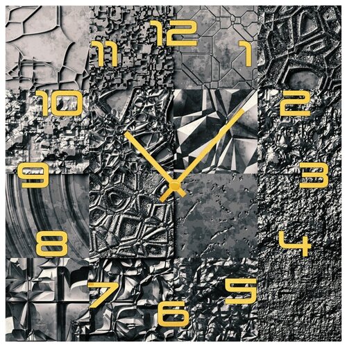 фото Svs настенные часы svs 4001806 абстракция в черной рамке