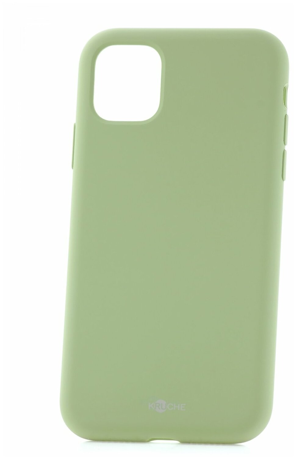 Чехол на iPhone 11 Kruche Silicone зеленый, противоударный пластиковый кейс, защитный силиконовый бампер, софт тач накладка с защитой камеры