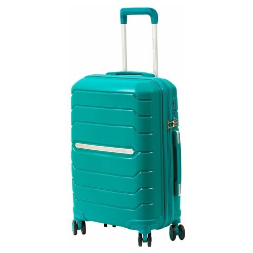 фото Чемодан облегченный из полипропилена supra luggage sts-1004-s, marine green с антивандальным кодовым замком tsa, 35 литров, 4 колеса с поворотом на 360 градусов