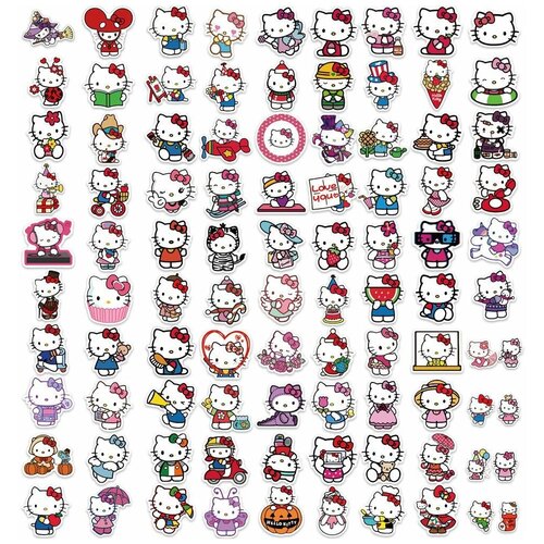 Аниме/Hello Kitty/Наклейки/Стикеры самоклеящиеся/Стикеры на телефон/Стикеры для ежедневника/Стикеры для ноутбука