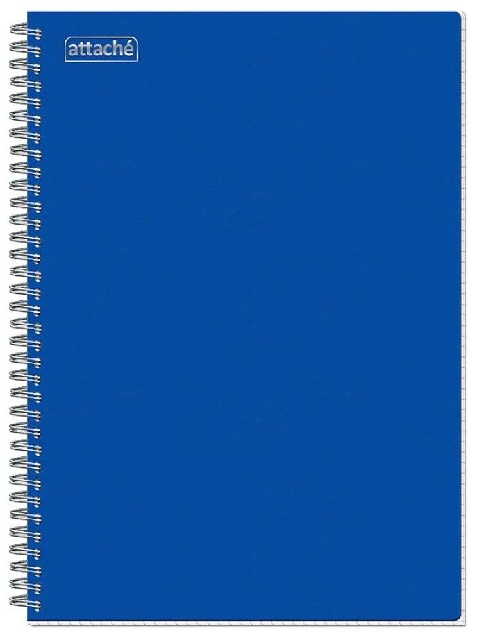 Attache тетрадь Plastic А4, 103364, клетка, 96 л, синий