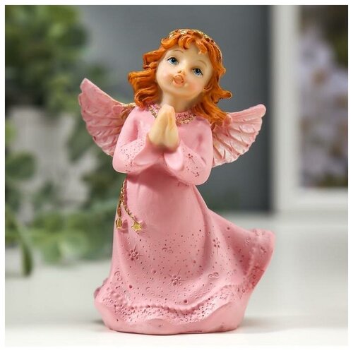 фото Сувенир полистоун "девочка-ангел в розовом платье - молитва" 9,3х6х3,5 см 4838692 сима-ленд