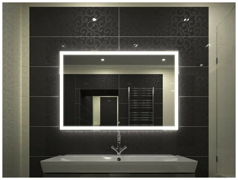 Зеркало с подсветкой и сенсором для ванной комнаты Continent "Mercury LED" 800х600 - фотография № 12