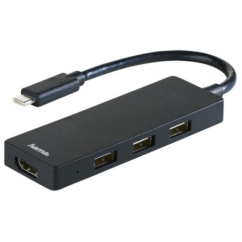 Хаб разветвитель HAMA 00135762 черный 233200₽