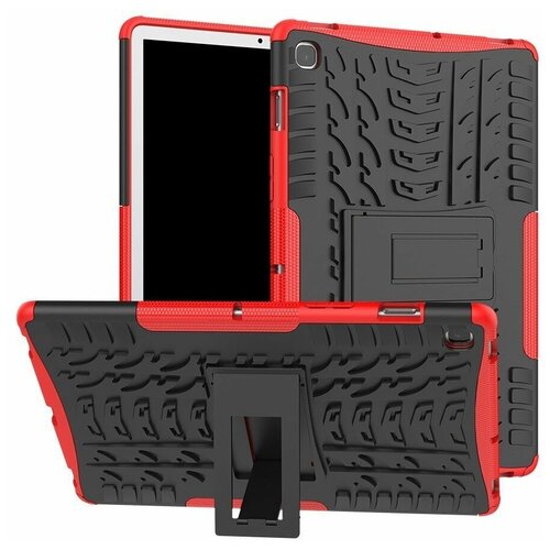 Чехол Hybrid Armor для Samsung Galaxy Tab S5e SM-T720 / SM-T725 (черный + красный) поворотный чехол для samsung galaxy tab s5e sm t720 sm t725 голубой