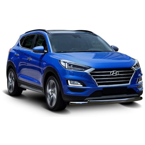 Защита переднего бампера RIVAL для Hyundai Tucson III рестайлинг (2018-2021) d57+d42