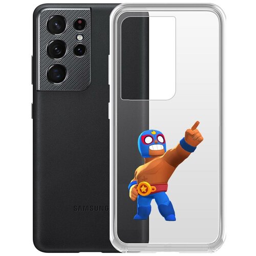 фото Чехол-накладка clear case brawl stars-эль примо для samsung galaxy s21 ultra (g998) krutoff group