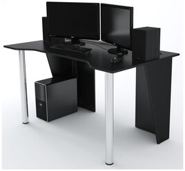 Стол компьютерный игровой LevelUP 1400 Черный, 140*74 см.